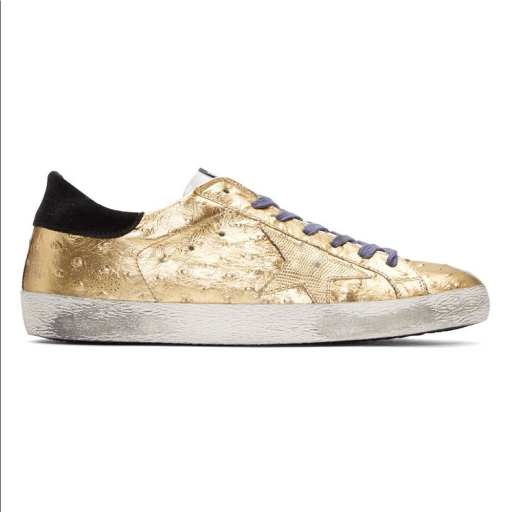 100% authentic Gold Golden Goose GGDB Shoes